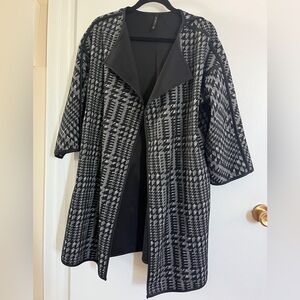 IC by Connie K oversized sweater jacket size small 
Black and Gray Sweat…